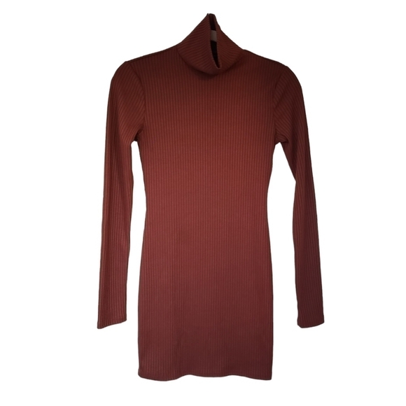 Urban Outfitters Gigi Turtleneck Long Sleeve Knit Sweater Tube Mini Dress - Picture 4 of 7